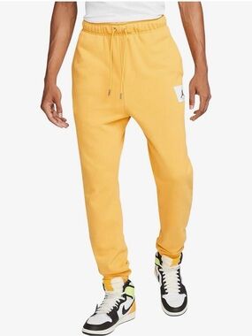 Jordan Men’s Yellow Drawstring Fleece Joggers